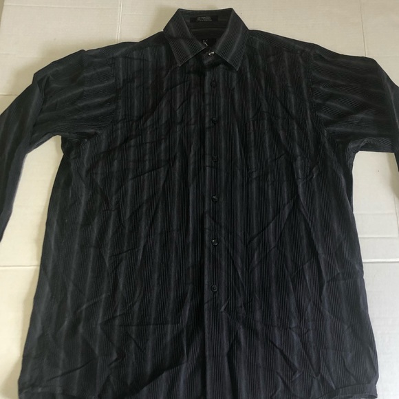 Calvin Klein 15 1/2 32/33 Large Black And White St - Picture 2 of 6